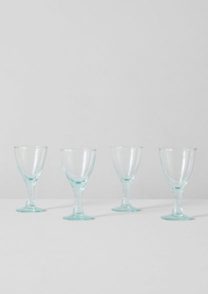 Recycled Bolivian Wine Glasses Set | Clear