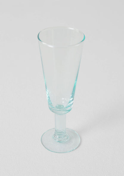 Recycled Bolivian Champagne Glasses Set | Clear