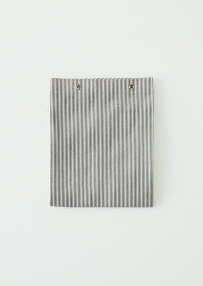 Organic Ticking Stripe Shower Curtain | Ecru/Graphite