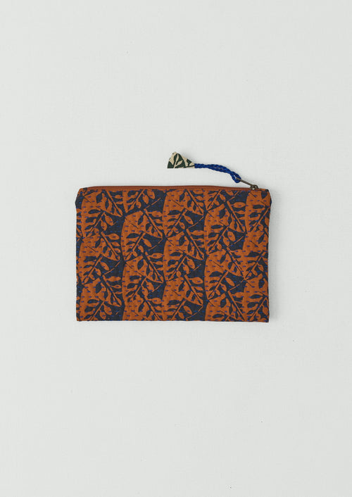 Remnant Fabric Kantha Pouch | Spice/Midnight