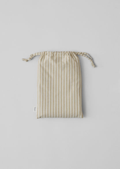 Ticking Stripe Cotton Oxford Pillowcase | Ecru/Straw