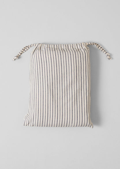 Pyjama Stripe Cotton Duvet Cover | Navy/Ecru