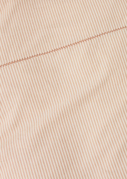 Soft Stripe Cotton Duvet Cover | Clay/Ecru
