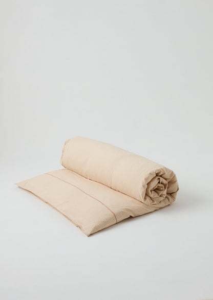 Soft Stripe Cotton Duvet Cover | Clay/Ecru