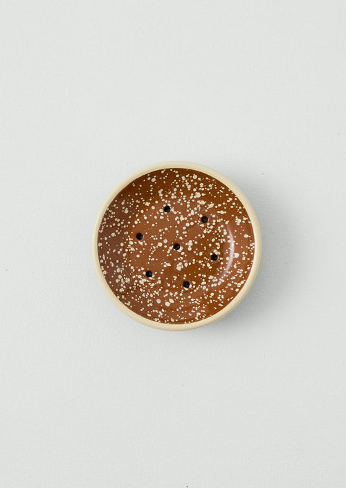 Speckle Enamel Soap Dish | Cumin/Cream