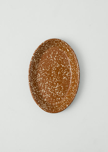 Speckle Enamel Platter | Cumin/Cream