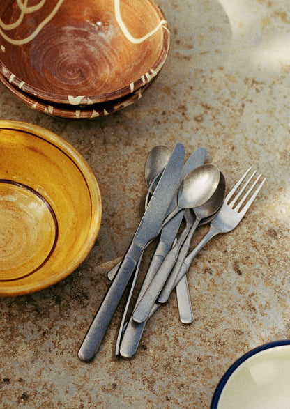 Osteria Stonewashed Cutlery Set | Silver