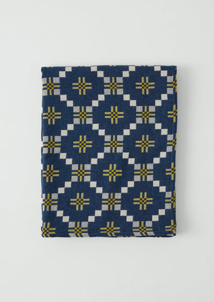Melin Tregwynt Welsh Blanket | Midnight/Citrus
