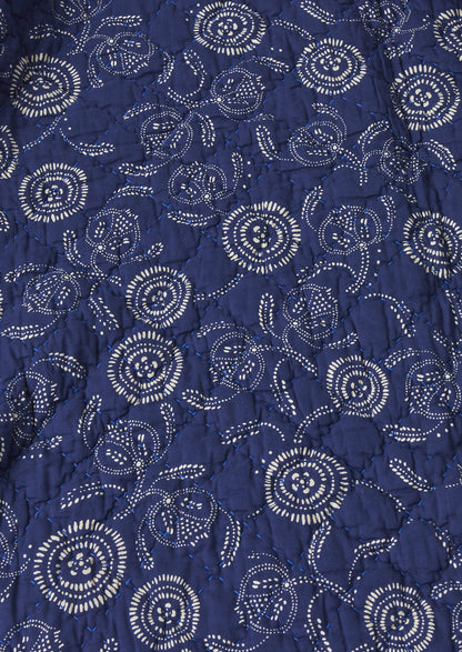 Pomegranate Print Quilt | Indigo Blue/Ecru