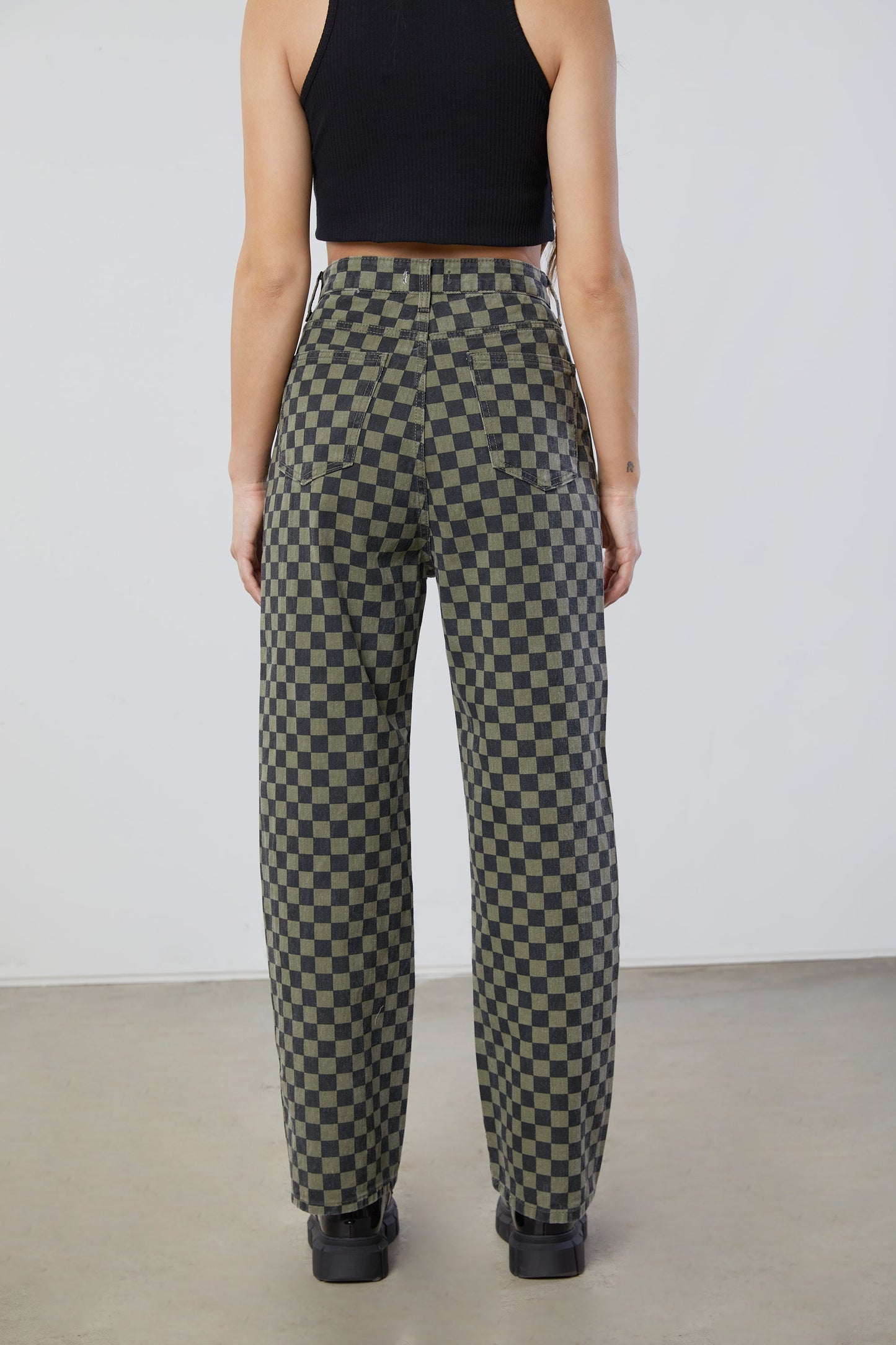 CHECKERED JEANS