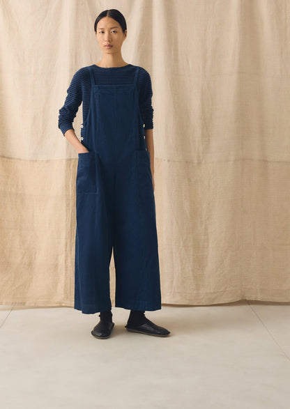 Organic Cord Pocket Jumpsuit | Denim Blue