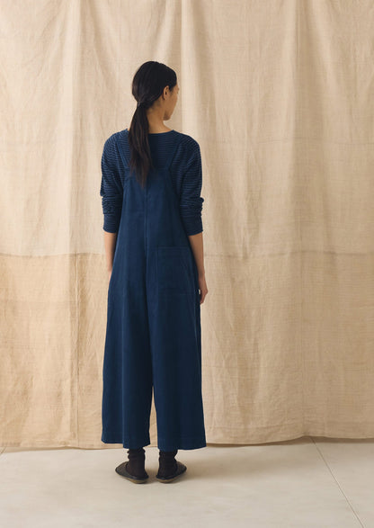 Organic Cord Pocket Jumpsuit | Denim Blue