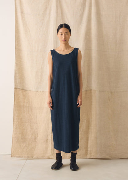 Lydia Jersey Shift Dress | Washed Indigo