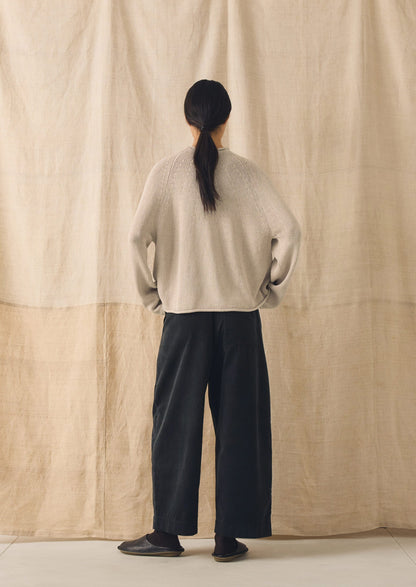 Organic Cotton Linen Easy Sweater | Parchment