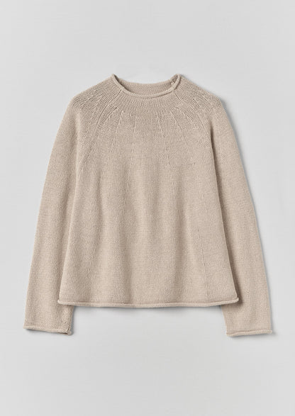 Organic Cotton Linen Easy Sweater | Parchment