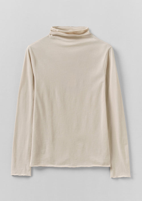 High Neck Soft Cotton Tee | Pebble Moon