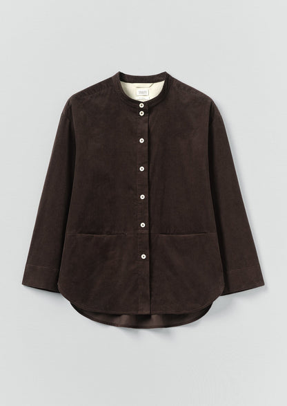 Organic Cotton Cord Shirt | Bitter Chocolate