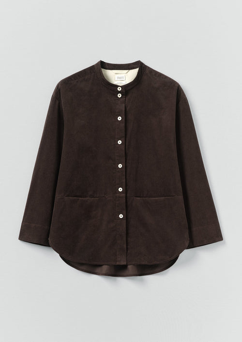 Organic Cotton Cord Shirt | Bitter Chocolate