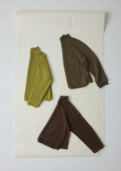 Organic Cotton Linen Easy Sweater | Olivine