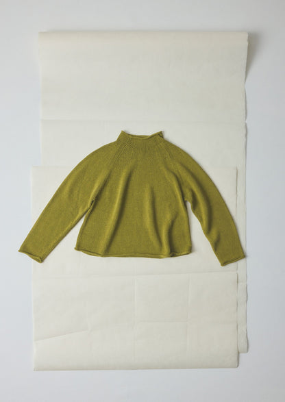 Organic Cotton Linen Easy Sweater | Olivine