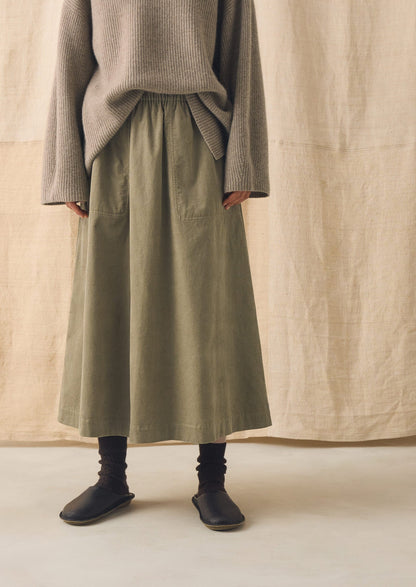 Organic Cord Pull On Skirt | Spelt