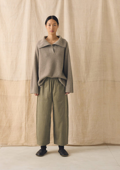 Organic Cord Barrel Leg Trousers | Spelt