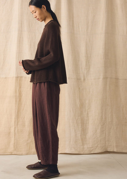 Minako Garment Dyed Linen Trousers | Fig