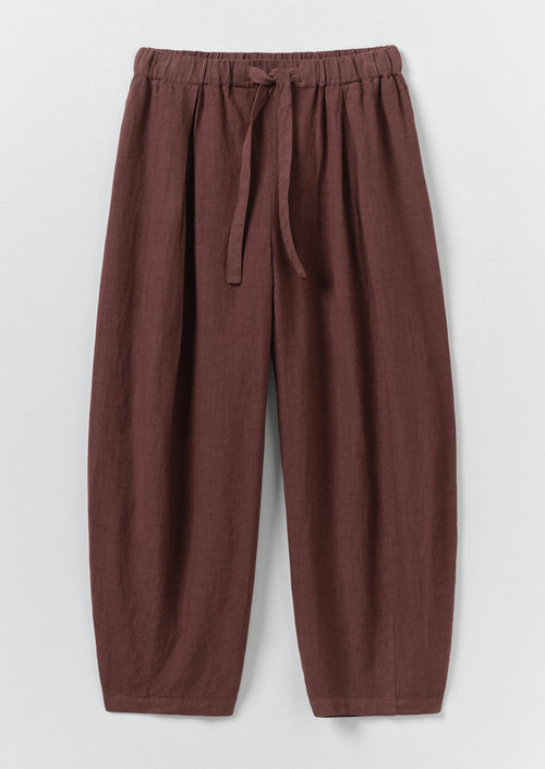 Minako Garment Dyed Linen Trousers | Fig