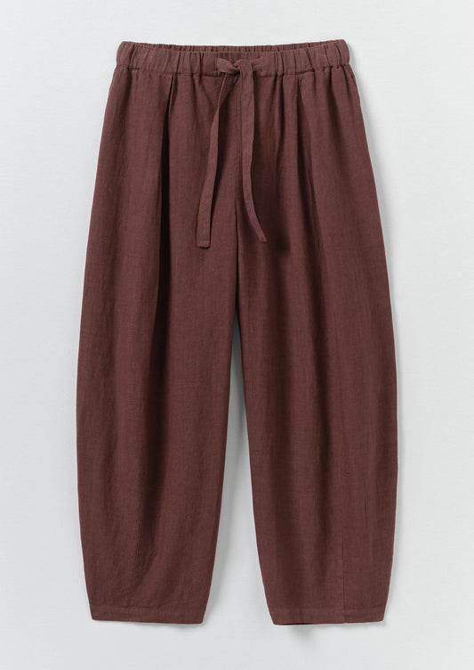 Minako Garment Dyed Linen Trousers | Fig