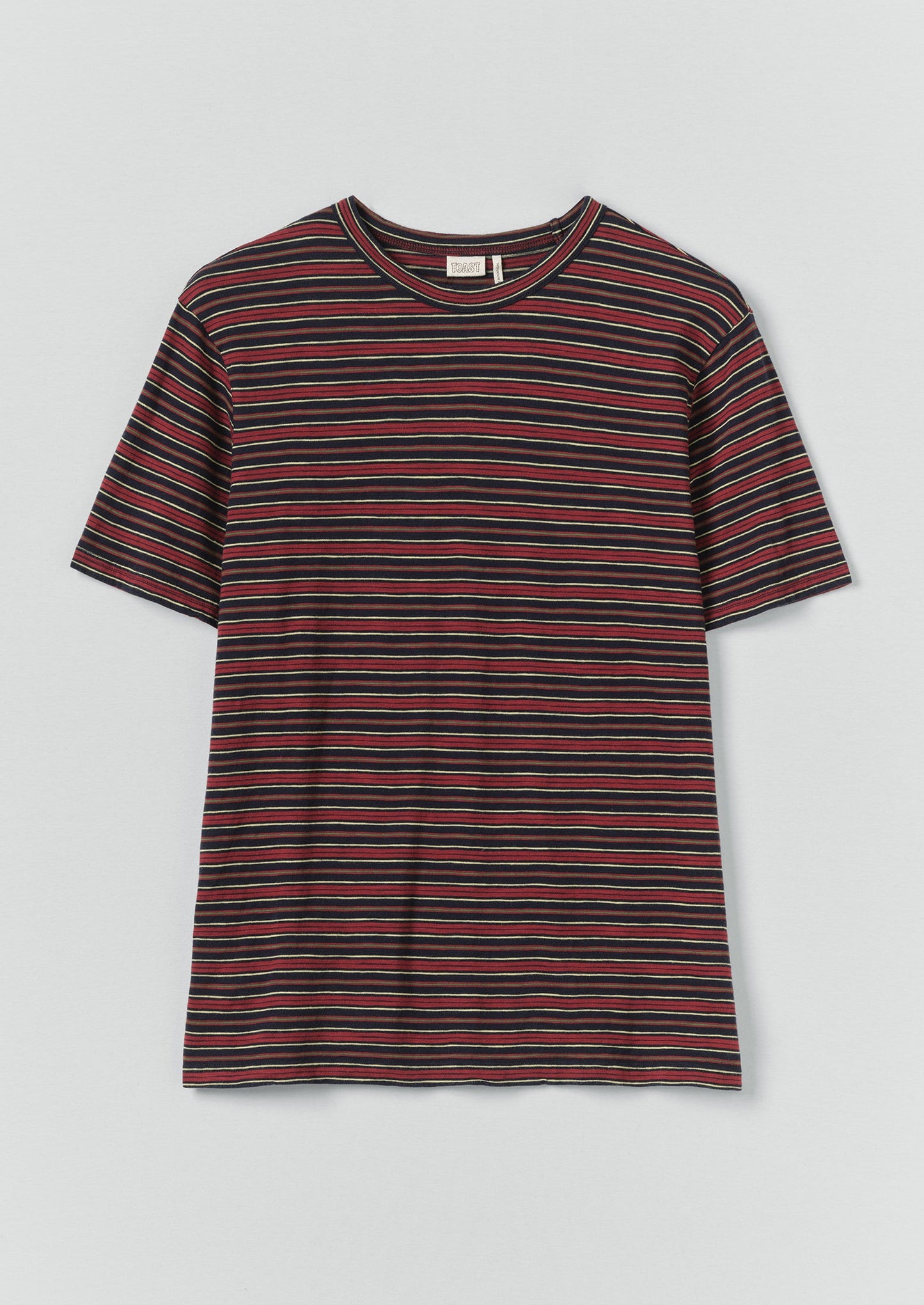 Theo Stripe Cotton Short Sleeve Tee | Provencal Blue/Multi