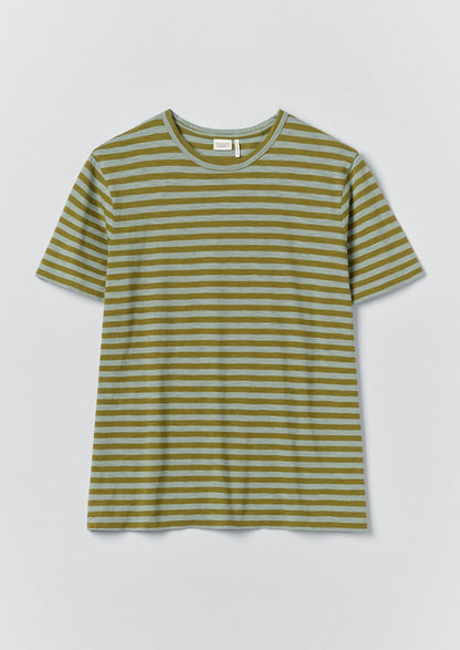 Theo Stripe Lightweight Cotton Tee | Juniper Berry