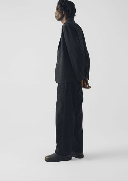 Sketch Check Cotton Wool Jacket | Slate