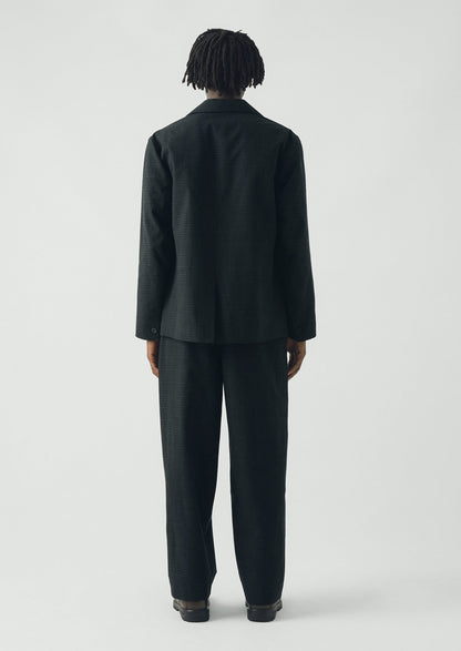 Sketch Check Cotton Wool Jacket | Slate