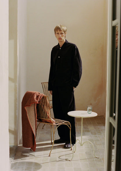 Organic Cord Lounge Trousers | Bitter Chocolate