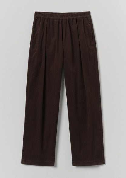 Organic Cord Lounge Trousers | Bitter Chocolate
