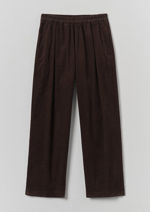 Organic Cord Lounge Trousers | Bitter Chocolate