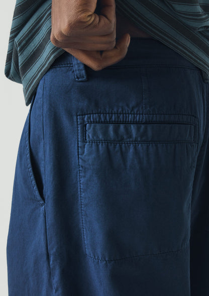 Otto Pleated Cotton Twill Trousers | Smoke Blue
