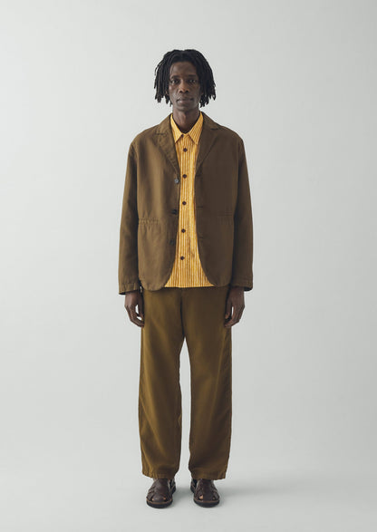 Rory Elasticated Cotton Linen Trousers | Bronze Green