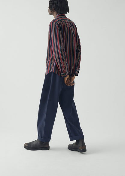 Pantry Stripe Cotton Shirt | Provencal Blue