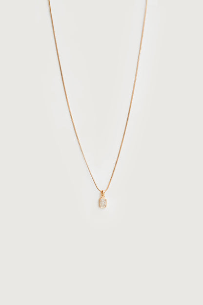 EMERALD CUT ZIRCONIA NECKLACE