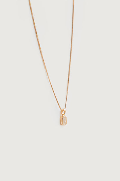 EMERALD CUT ZIRCONIA NECKLACE