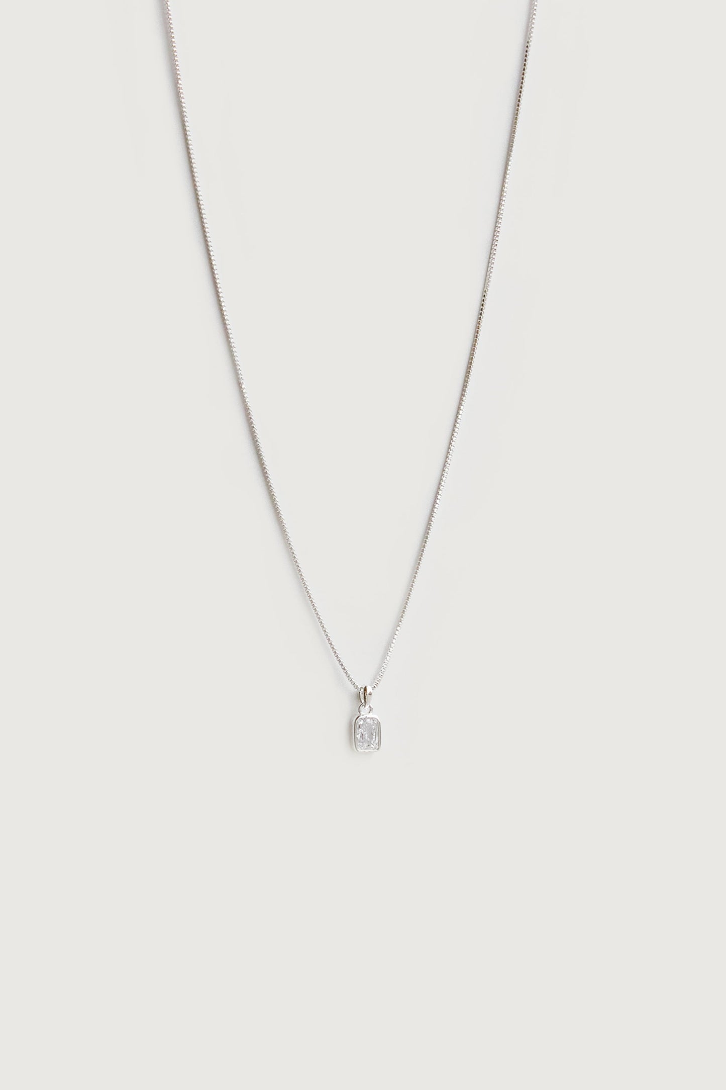 EMERALD CUT ZIRCONIA NECKLACE