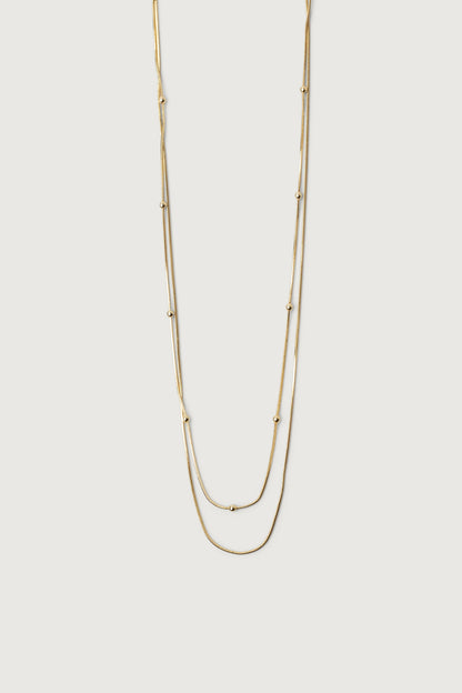 DOUBLE SNAKE CHAIN NECKLACE