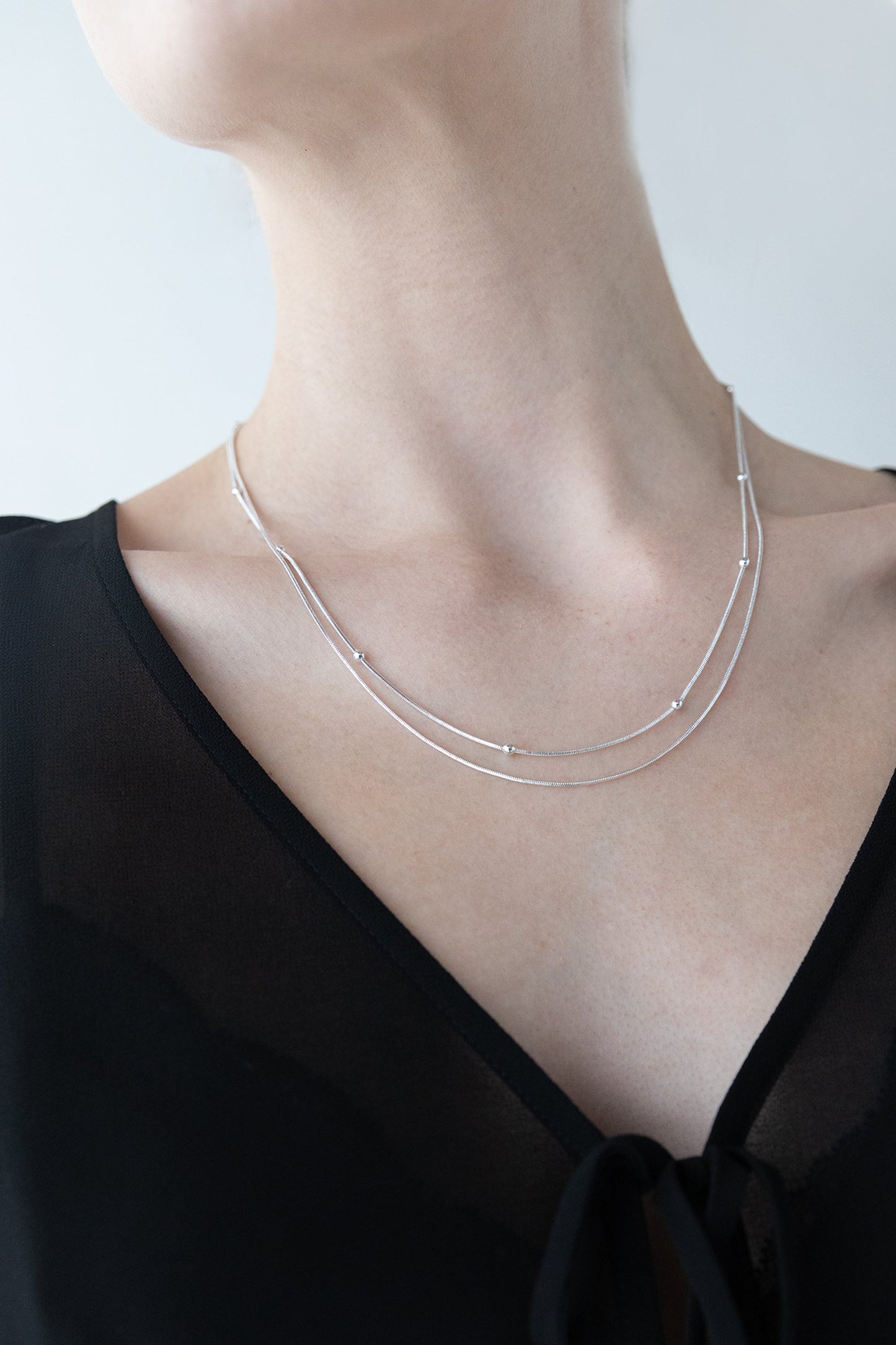 DOUBLE SNAKE CHAIN NECKLACE