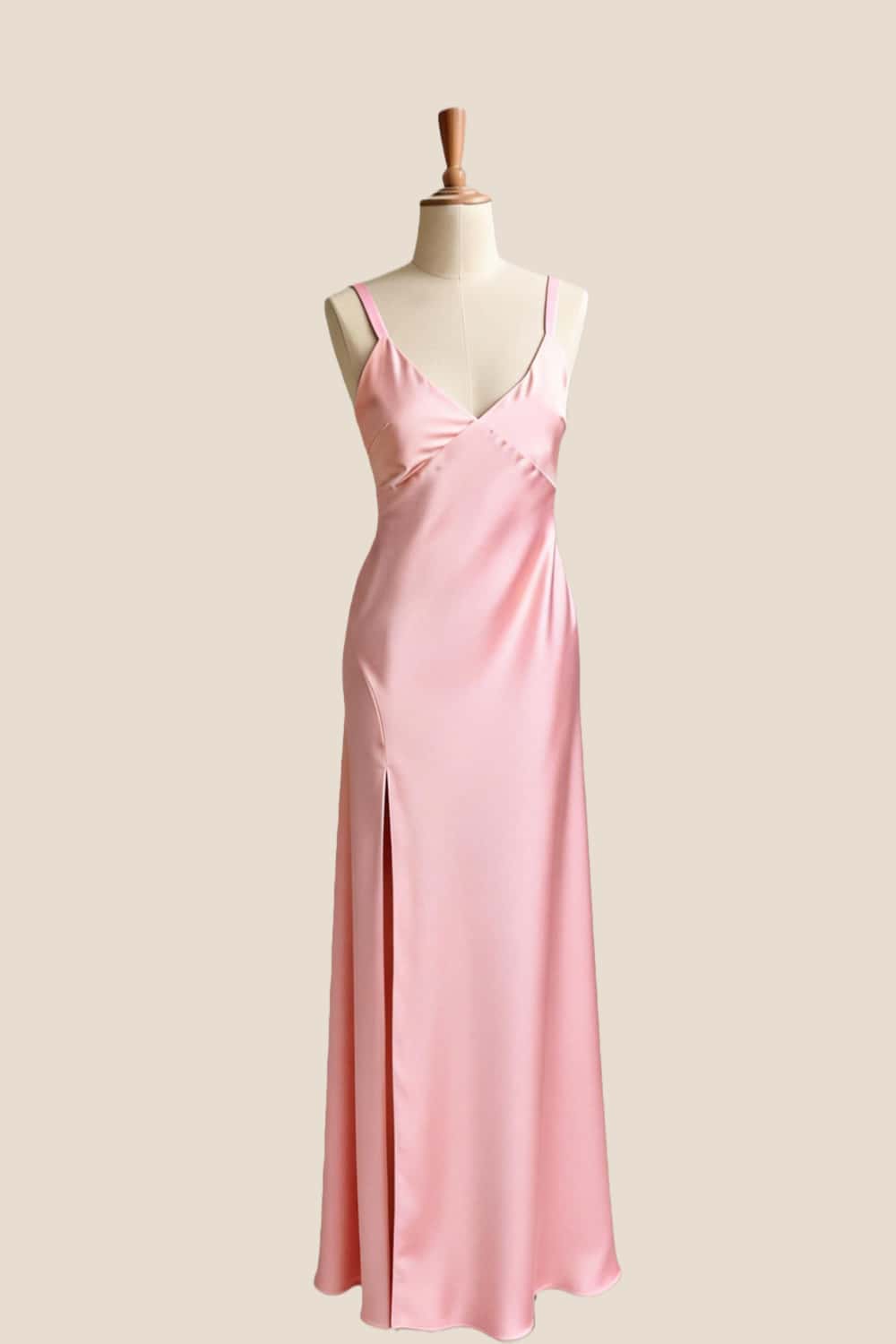 Straps V Neck Yellow Slit Long Maxi Dress