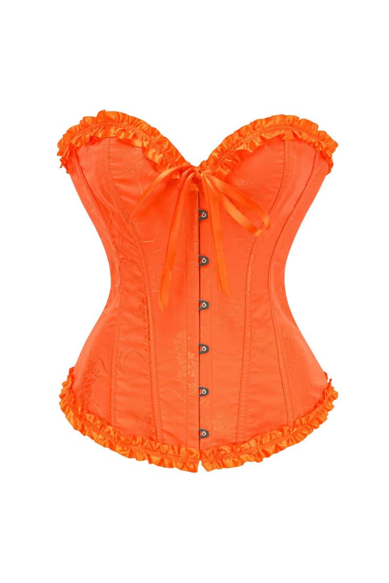 Sweetheart Lilac Lace-Up Floral Corset