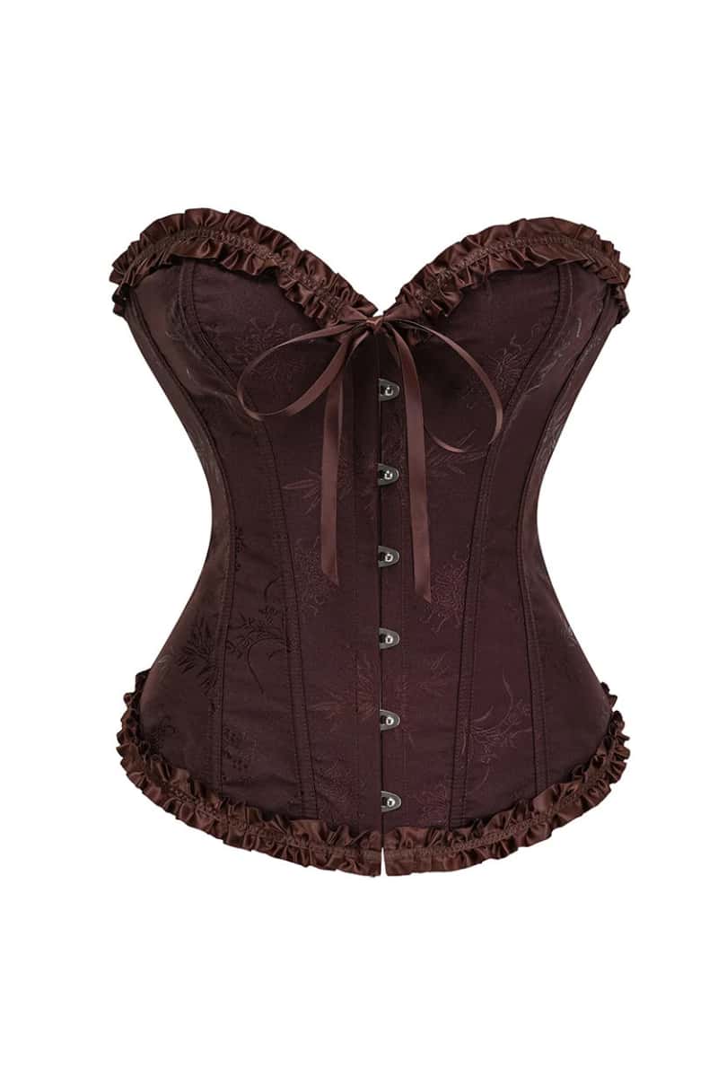 Sweetheart Lilac Lace-Up Floral Corset