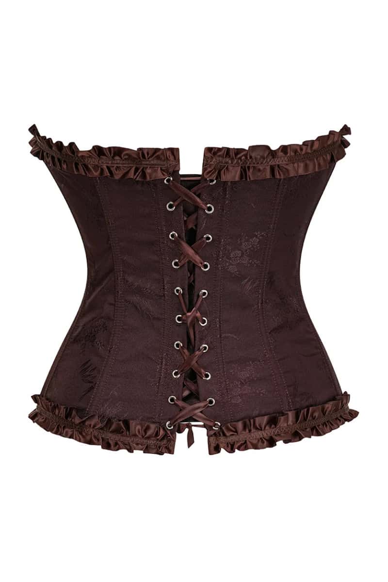 Sweetheart Pink Lace-Up Floral Corset