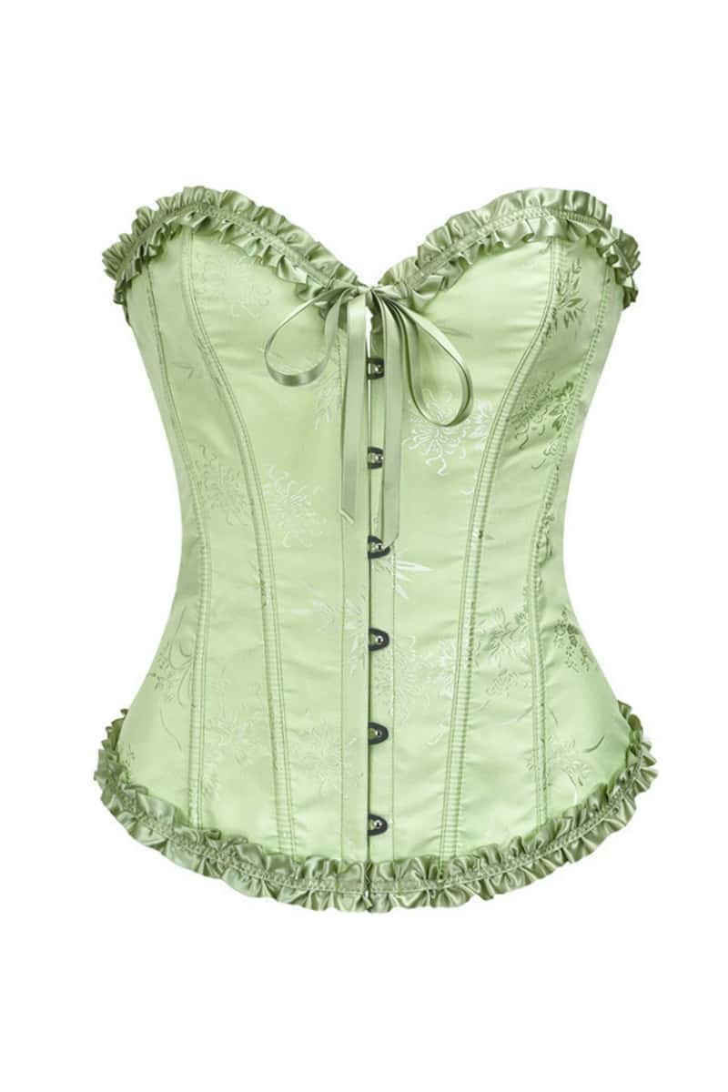 Sweetheart Pink Lace-Up Floral Corset