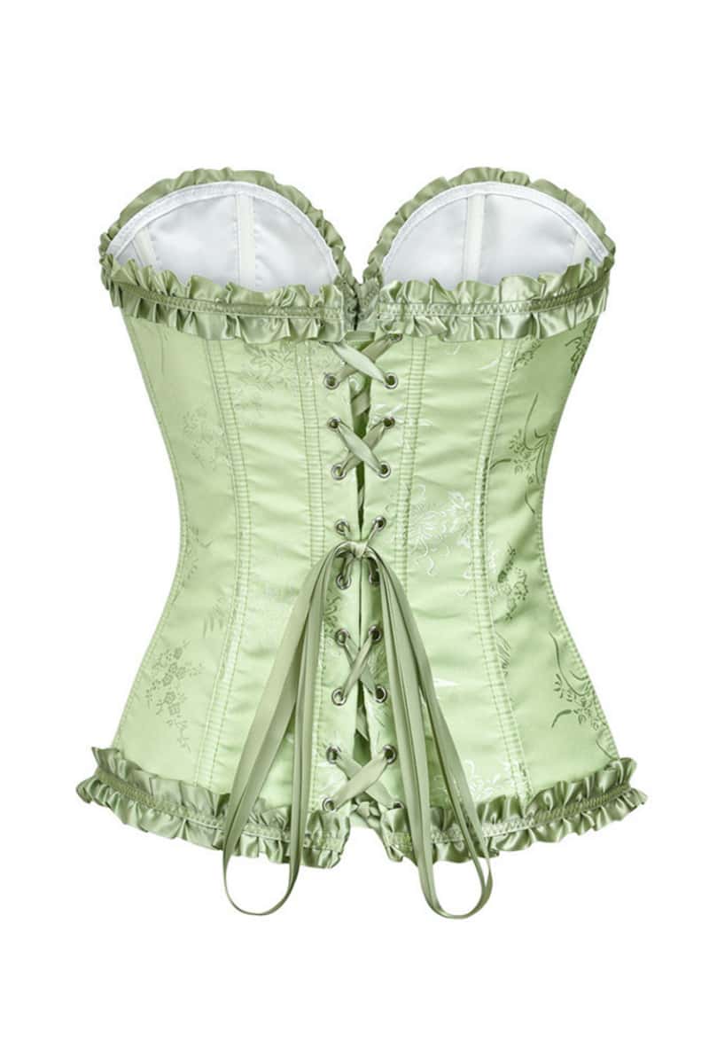 Sweetheart Lilac Lace-Up Floral Corset